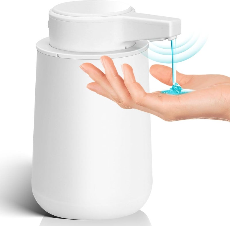 Phneems Automatic Soap Dispenser Liquid Touchless: 9oz Plastic White 3-Level Adjustable Modern Rechargeable Electric Smart Auto Soap Dispenser - Bathroom Kitchen Hand Dish Lotion - Image 1